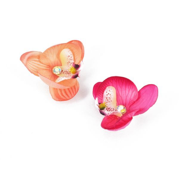 BECCO E SPILLA CON ORCHIDEA