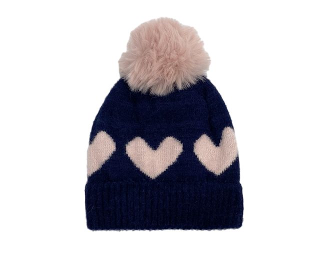 CAPPELLINO BIMBA LE KIKKE CON CUORICINI