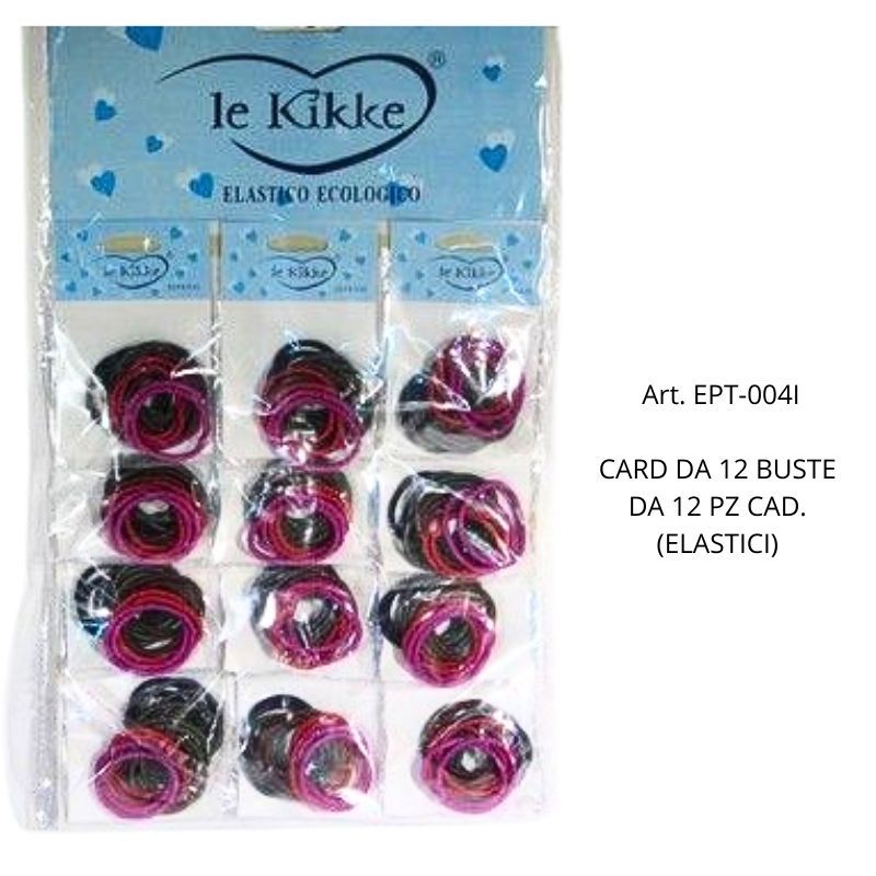 BUSTA (da 12PZ) ELASTICI COLORI INVERNALI + (IN CARD)