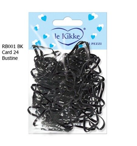 24 BUSTINE ELASTICI NERI DA 100PZ IN CARD +
