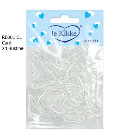 24 BUSTINE ELASTICI TRASPARENTI 100PZ IN CARD +