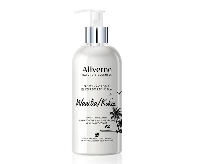 ALLVERNE Nature's Essences Elisir Idratante per Mani e Corpo - Vaniglia e Cocco 300ml