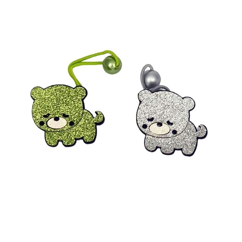 ELASTICO CON MAIALINO GLITTER (X12PZ)