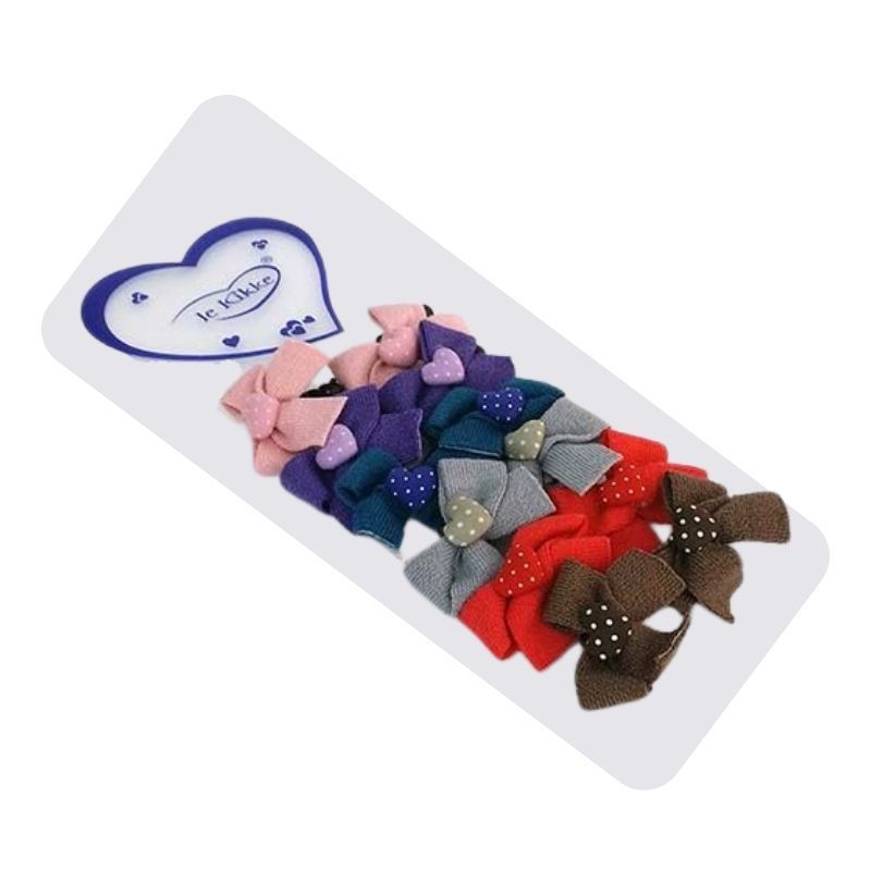ELASTICO FIOCCO LANA CON CUORE (x12PZ)