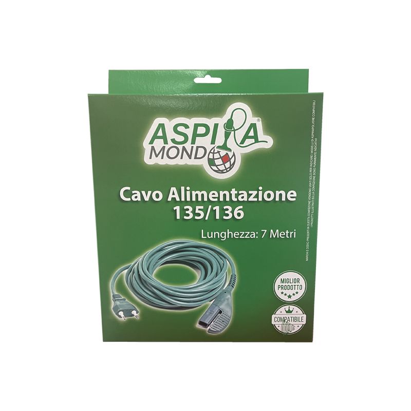 ASPIRAMONDO - CAVO ALIMENTAZIONE 7MT 135/136 IN SCATOLA