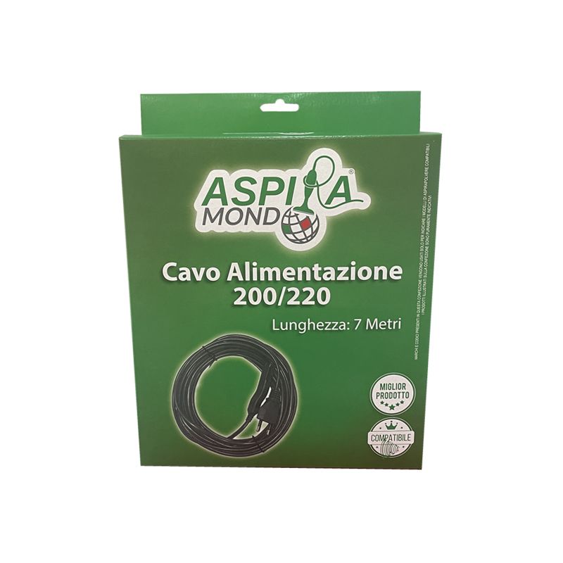 ASPIRAMONDO - CAVO ALIMENTAZIONE 7MT 200/220S IN SCATOLA