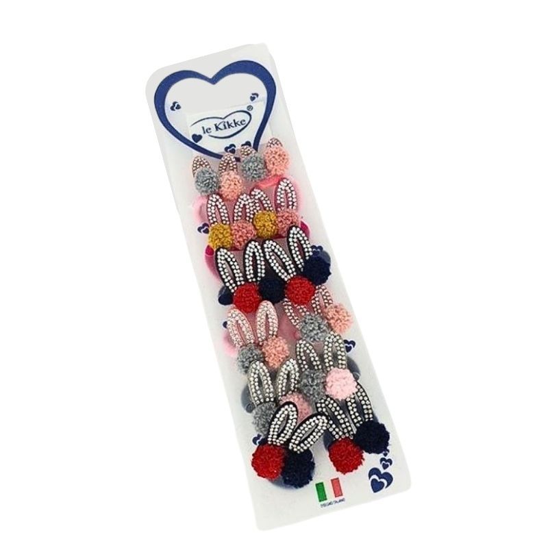 POLSINO CON ORECCHIE CONIGLIETTO STRASS (X12PZ)
