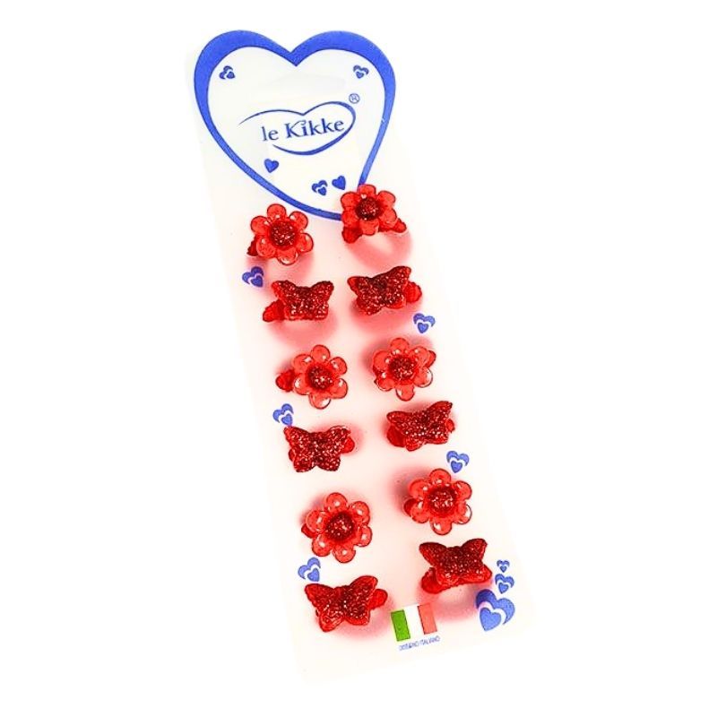 POLSINO FIORE FARFALLA ROSSO (X12PZ)